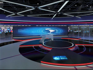 Virtual TV Studio Sets - Collection Vol 16 - 9 PCS DESIGN 3D Model