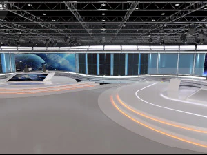 Virtual TV Studio Sets - Collection Vol 16 - 9 PCS DESIGN 3D Model