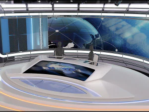 Virtual TV Studio Sets - Collection Vol 16 - 9 PCS DESIGN 3D Model