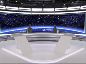 Virtual TV Studio Sets - Collection Vol 16 - 9 PCS DESIGN 3Dモデル