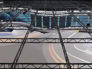 Virtual TV Studio Sets - Collection Vol 16 - 9 PCS DESIGN 3D Model