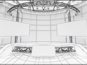Virtual TV Studio Sets - Collection Vol 16 - 9 PCS DESIGN 3Dモデル