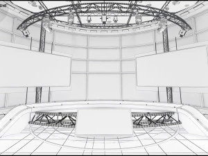 Virtual TV Studio Sets - Collection Vol 16 - 9 PCS DESIGN 3D Model