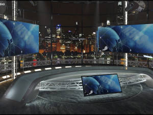 Virtual TV Studio Sets - Collection Vol 16 - 9 PCS DESIGN 3Dモデル