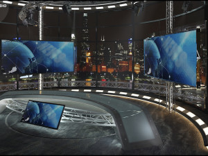 Virtual TV Studio Sets - Collection Vol 16 - 9 PCS DESIGN 3Dモデル