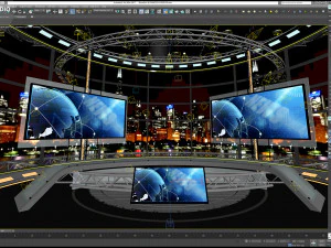 Virtual TV Studio Sets - Collection Vol 16 - 9 PCS DESIGN 3D Model