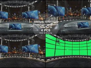 Virtual TV Studio Sets - Collection Vol 16 - 9 PCS DESIGN 3D Model