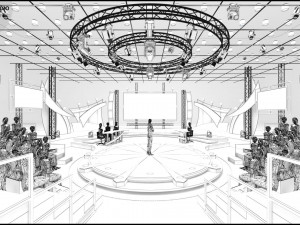 Virtual TV Studio Sets - Collection Vol 16 - 9 PCS DESIGN 3Dモデル