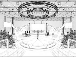 Virtual TV Studio Sets - Collection Vol 16 - 9 PCS DESIGN 3D Model