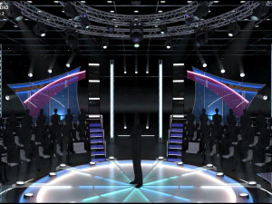 Virtual TV Studio Sets - Collection Vol 16 - 9 PCS DESIGN 3D Model