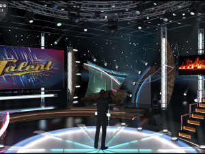 Virtual TV Studio Sets - Collection Vol 16 - 9 PCS DESIGN 3Dモデル