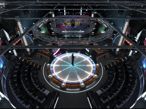 Virtual TV Studio Sets - Collection Vol 16 - 9 PCS DESIGN 3Dモデル