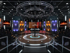 Virtual TV Studio Sets - Collection Vol 16 - 9 PCS DESIGN 3D Model