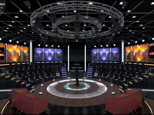 Virtual TV Studio Sets - Collection Vol 16 - 9 PCS DESIGN 3Dモデル