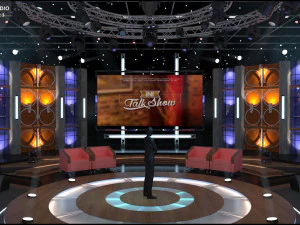 Virtual TV Studio Sets - Collection Vol 16 - 9 PCS DESIGN 3D Model