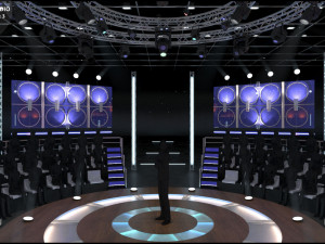 Virtual TV Studio Sets - Collection Vol 16 - 9 PCS DESIGN 3Dモデル