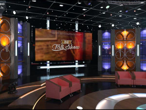 Virtual TV Studio Sets - Collection Vol 16 - 9 PCS DESIGN 3D Model