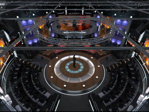Virtual TV Studio Sets - Collection Vol 16 - 9 PCS DESIGN 3Dモデル