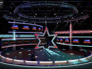 Virtual TV Studio Sets - Collection Vol 16 - 9 PCS DESIGN 3Dモデル