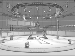 Virtual TV Studio Sets - Collection Vol 16 - 9 PCS DESIGN 3Dモデル