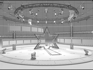 Virtual TV Studio Sets - Collection Vol 16 - 9 PCS DESIGN 3D Model