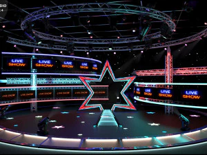 Virtual TV Studio Sets - Collection Vol 16 - 9 PCS DESIGN 3D Model