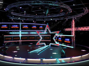 Virtual TV Studio Sets - Collection Vol 16 - 9 PCS DESIGN 3Dモデル