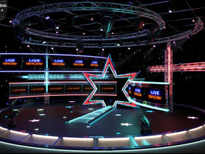 Virtual TV Studio Sets - Collection Vol 16 - 9 PCS DESIGN 3D Model