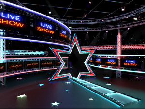 Virtual TV Studio Sets - Collection Vol 16 - 9 PCS DESIGN 3Dモデル