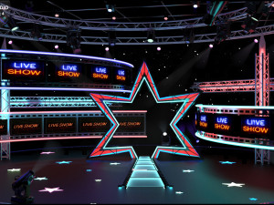 Virtual TV Studio Sets - Collection Vol 16 - 9 PCS DESIGN 3Dモデル