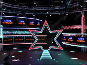Virtual TV Studio Sets - Collection Vol 16 - 9 PCS DESIGN 3D Model