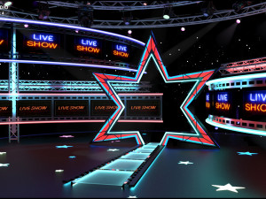 Virtual TV Studio Sets - Collection Vol 16 - 9 PCS DESIGN 3Dモデル