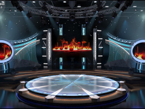 Virtual TV Studio Sets - Collection Vol 16 - 9 PCS DESIGN 3Dモデル