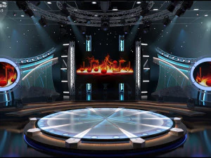 Virtual TV Studio Sets - Collection Vol 16 - 9 PCS DESIGN 3D Model