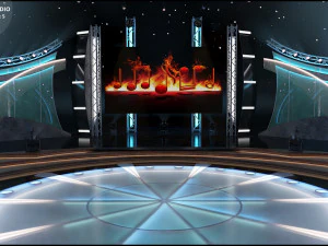 Virtual TV Studio Sets - Collection Vol 16 - 9 PCS DESIGN 3D Model