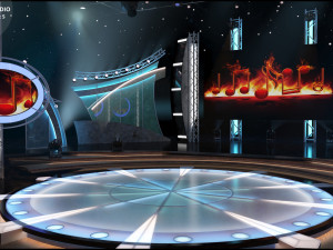 Virtual TV Studio Sets - Collection Vol 16 - 9 PCS DESIGN 3Dモデル