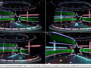 Virtual TV Studio Sets - Collection Vol 16 - 9 PCS DESIGN 3Dモデル