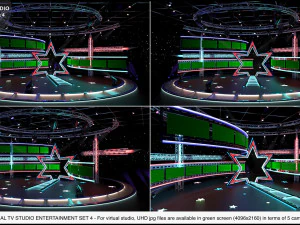 Virtual TV Studio Sets - Collection Vol 16 - 9 PCS DESIGN 3D Model