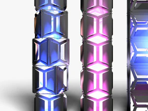 Stage Decor 19 - Modular Wall Column 3D Model