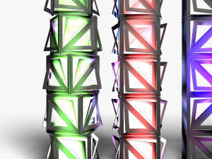 Stage Decor 20 - Modular Wall Column 3D Model