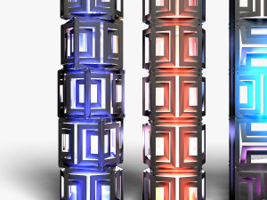 Stage Decor 21 - Modular Wall Column 3D Model