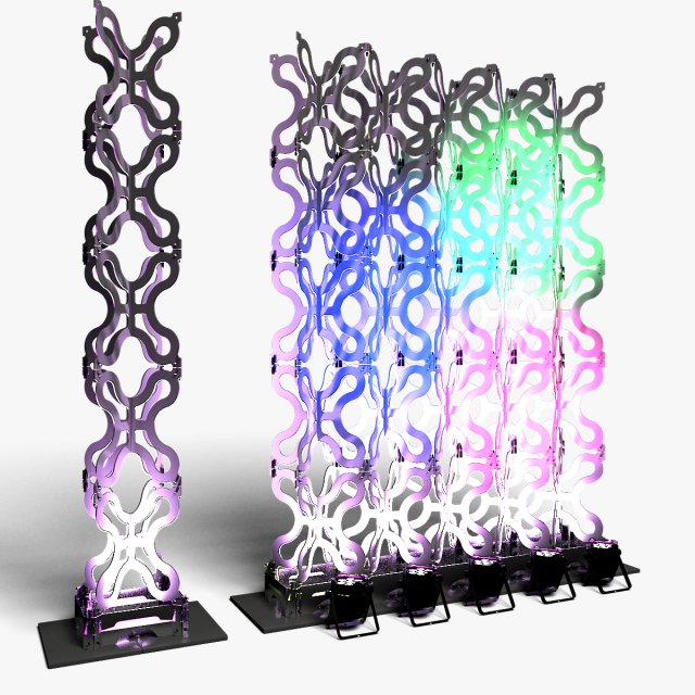 Stage Decor 23 - Modular Wall Column Model 3D .c4d .max .obj .3ds .fbx .stl .blend 