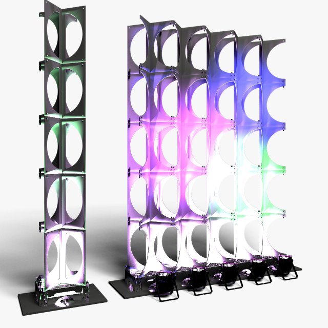 Stage Decor 24 - Modular Wall Column Modello 3D .c4d .max .obj .3ds .fbx .stl .blend 