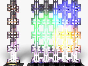 Stage Decor 26 - Coluna Modular de Parede Modelo 3D