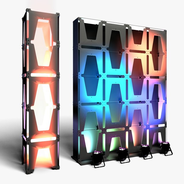 Stage Decor 30 - Modular Wall Column Modello 3D .c4d .max .obj .3ds .fbx .stl .blend 