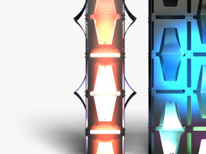 Stage Decor 31 - Modular Wall Column Model 3D