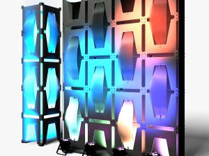 Stage Decor 32 - Modular Wall Column 3D मॉडल