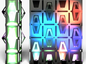 Stage Decor 33 - Modular Wall Column 3D-Modell