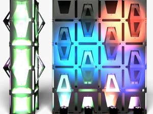 Stage Decor 33 - Modular Wall Column 3D Model
