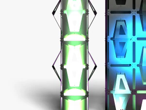 Stage Decor 33 - Modular Wall Column 3D Model